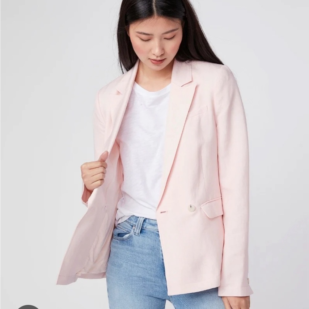 PAIGE Women’s Dawson Linen Blazer & pant (suit set) *pearl pink*